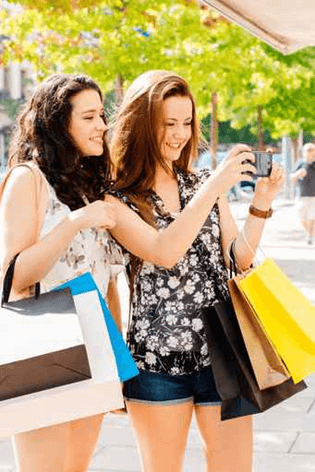 Millennials Shopping on phones