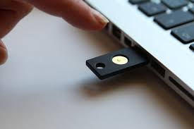 Yubikey connected to computer
