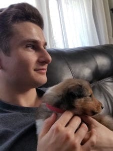 Luke Hersey and his dog Titus