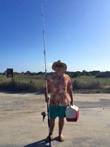 Mason Vogt going fishing