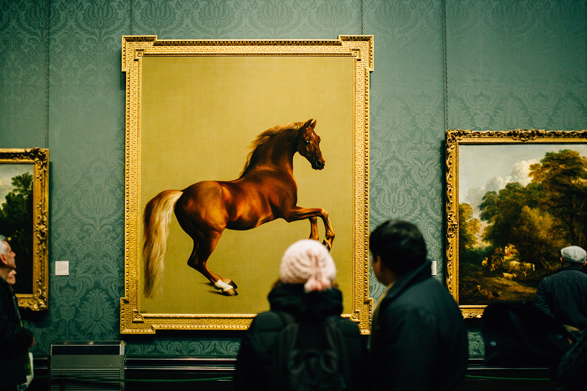 Horse painting in museum