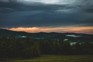 Vermont trees and hills