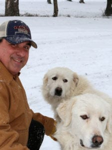 Morris with his two dogs
