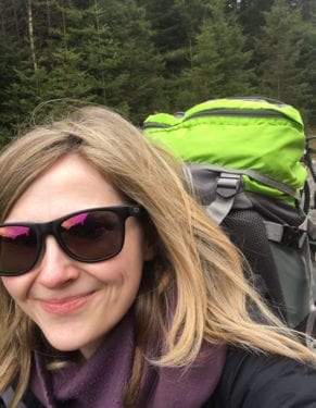 Jessie Sousa hiking