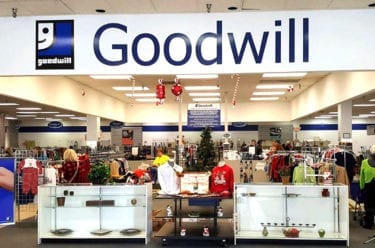 Inside Goodwill store