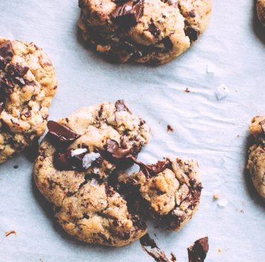 Fresh baked chocolate chip cookies