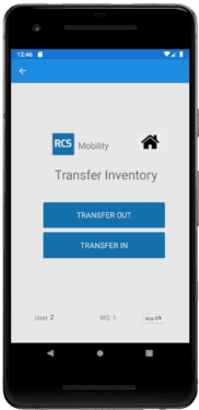 Transfer in/out screen MIMS