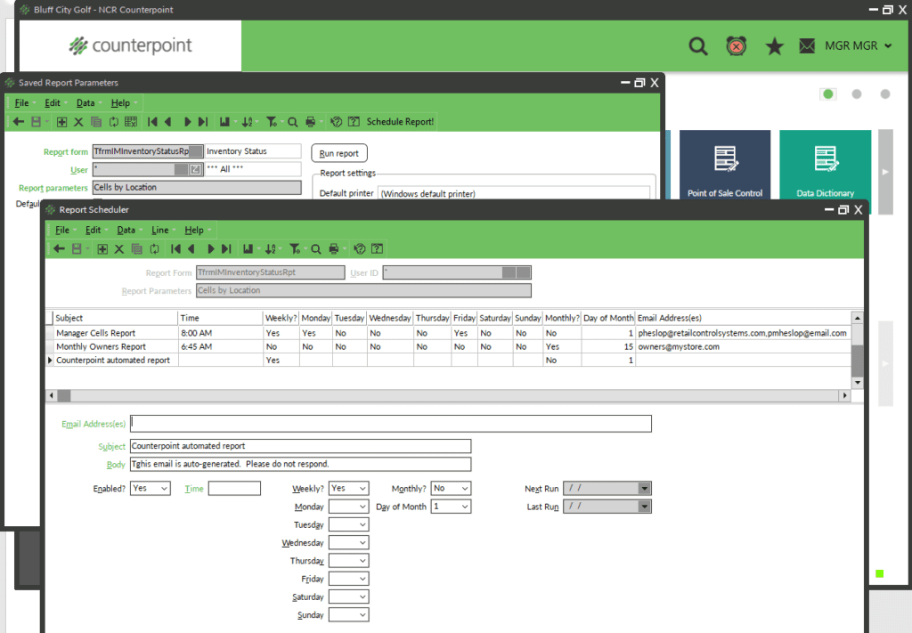 Report Scheduler Screenshot