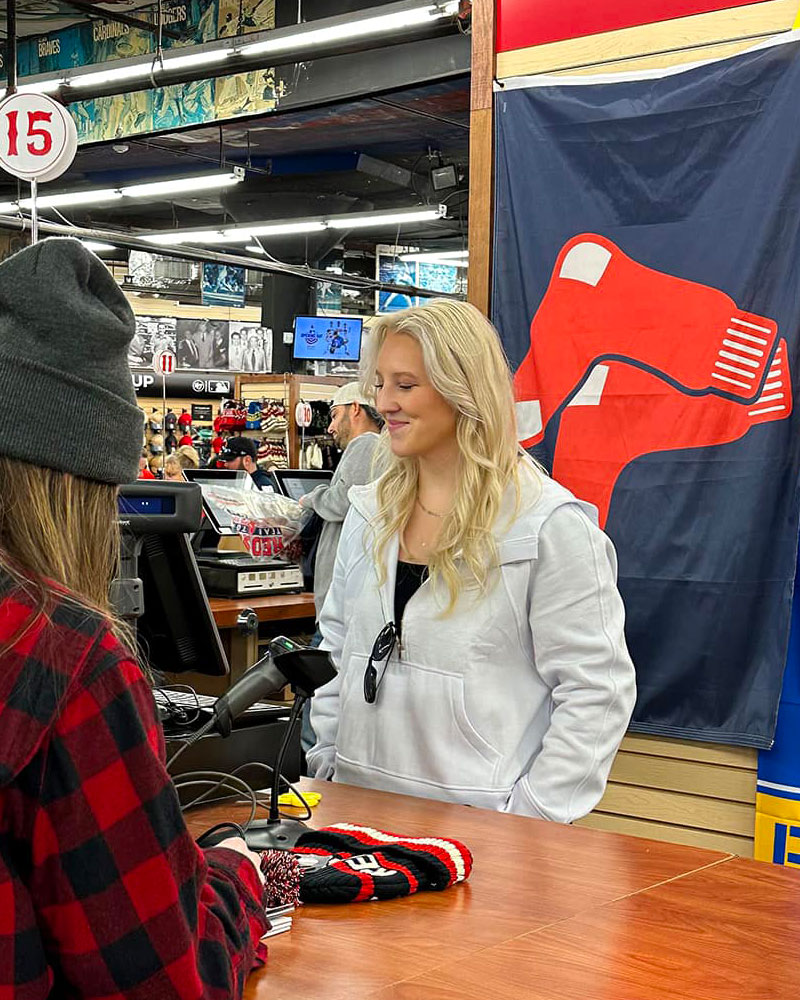 RCS employee at Red Sox Team Store