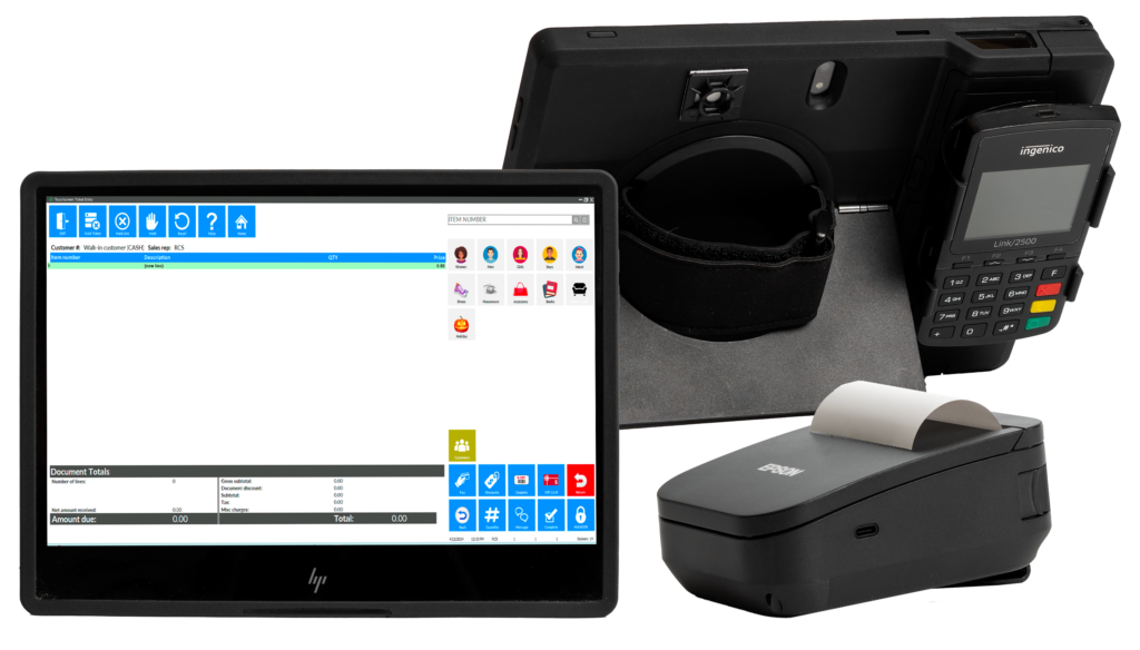 HP Engage Go Mobile Retail tablet and Epson receipt printer