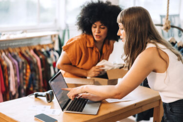 thrift retailers, working in point of sale