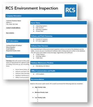 Counterpoint Inspection Service Report
