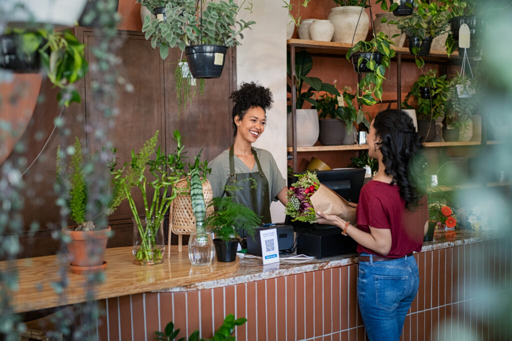 Garden Center Utilizing the Loyaltyhub Look Up QR code