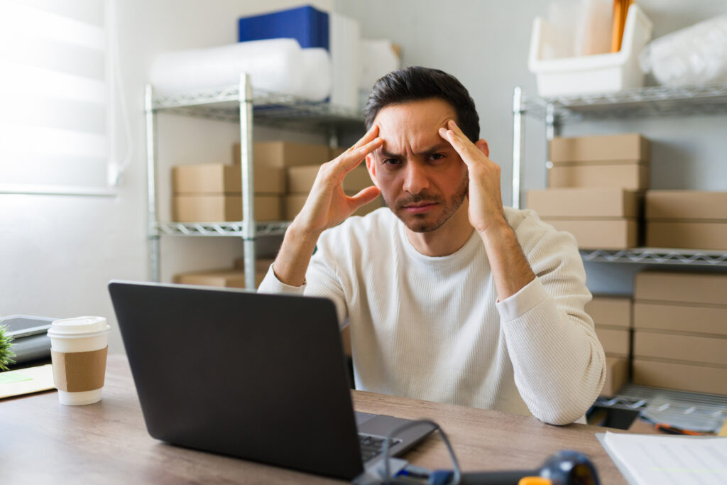 SMB owner frustrated while looking at pos reporting